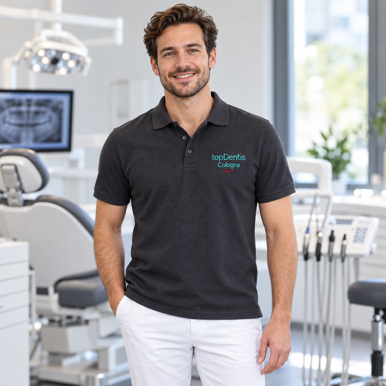 Men´s Luxury Stretch Polo mit Logostickerei nach Wunsch